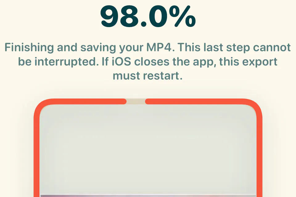 TripScene MP4 export finalization progress