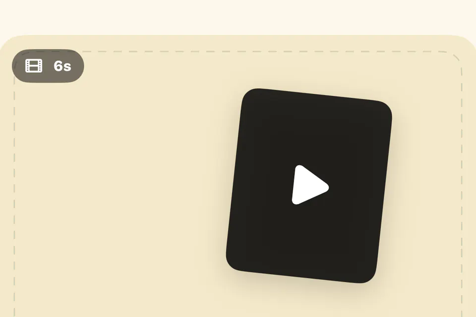 TripScene video card preview on the stop canvas